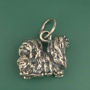 .925 Pekingese Sterling Silver Jewelry Charm #dog #pet